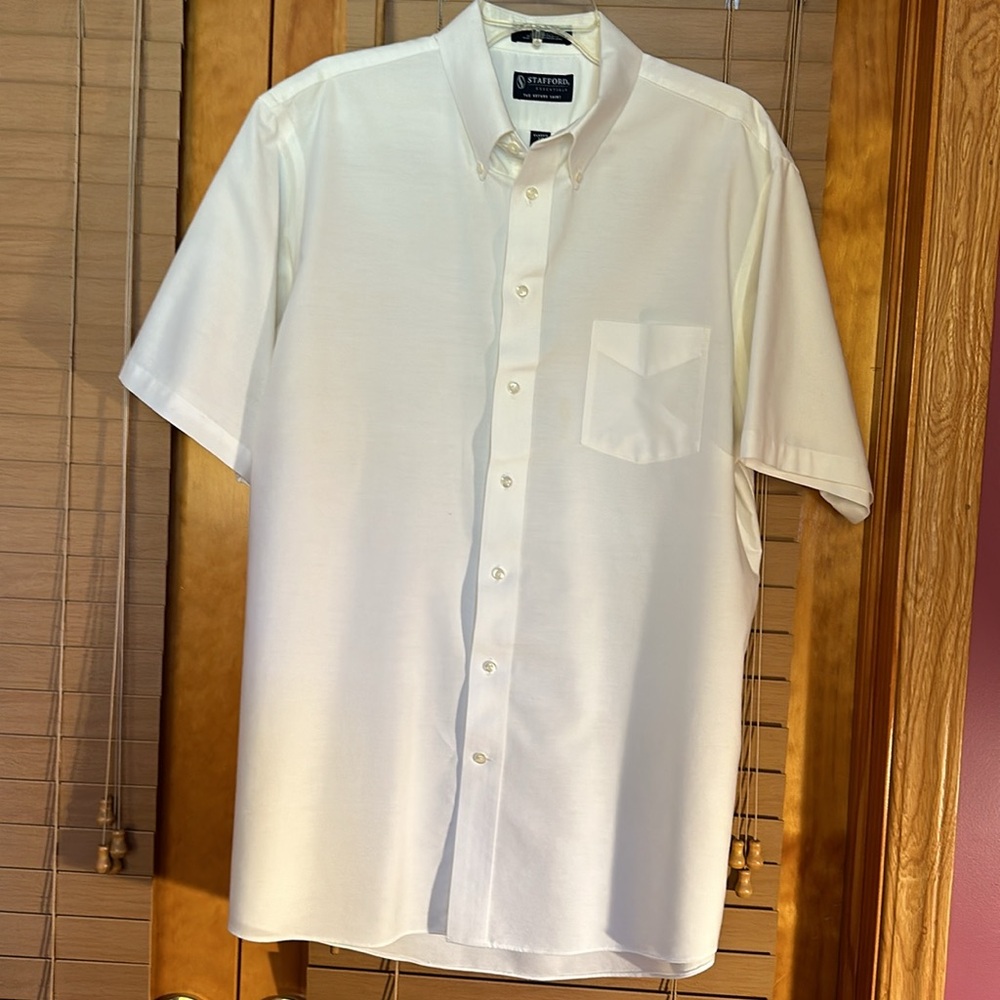 👔👔Stafford Essentials Short Sleeved Oxford Shirt👔👔